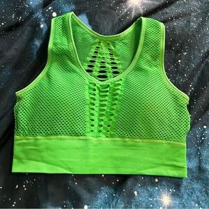 5/$20 💖 As Rose Rich Neon Green Net Sports Bra